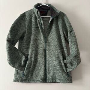 Mammut Green Heathered Full-Zip Fleece Jacket